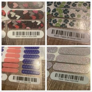 Lot of 4 full sheet Jamberry nail strips- HOLIDAY